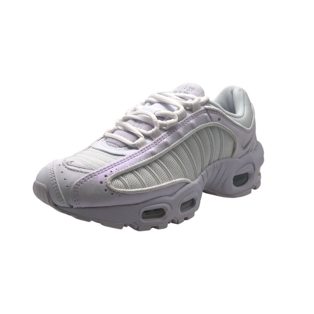 Nike Air Max Tailwind IV Womens White Barley Grape Sneakers. Textile and Other Materials Upper, Rubber Sole. Style: CU3453 100. Air Cushioned. Lace Fasten Trainers. Branding On Side Of Shoe And Tongue