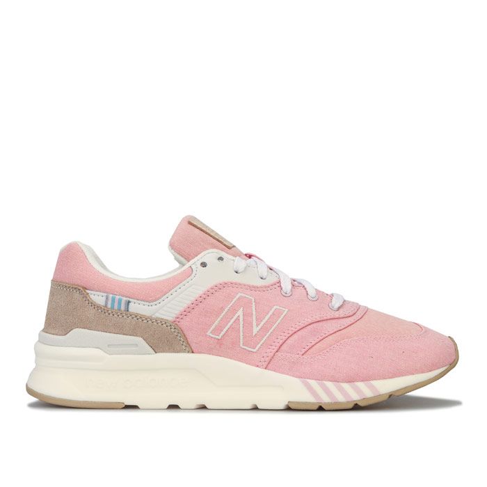 Womens New Balance 997 Trainers in desert rose - incense.<BR><BR>- Premium canvas upper.<BR>- Lace up fastening.<BR>- Padded collar and tongue.<BR>- Contrast suede heel patch.<BR>- Comfortable textile lining.<BR>- Removable cushioned sockliner.<BR>- Ground contact IMEVA outsole with grippy rubber pods.<BR>- New Balance branding at tongue and side.<BR>- Textile and suede upper  Textile lining  Synthetic sole.<BR>- Ref: CW997HBF