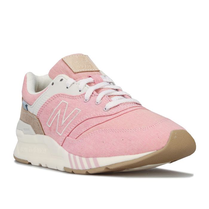 Womens New Balance 997 Trainers in desert rose - incense.<BR><BR>- Premium canvas upper.<BR>- Lace up fastening.<BR>- Padded collar and tongue.<BR>- Contrast suede heel patch.<BR>- Comfortable textile lining.<BR>- Removable cushioned sockliner.<BR>- Ground contact IMEVA outsole with grippy rubber pods.<BR>- New Balance branding at tongue and side.<BR>- Textile and suede upper  Textile lining  Synthetic sole.<BR>- Ref: CW997HBF