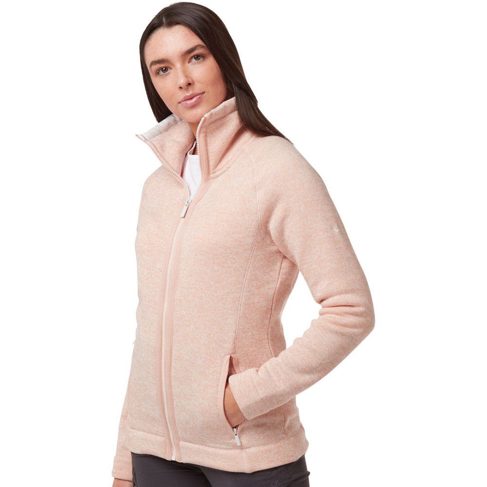 Cosy knit-look fleece jacket that’s a marvellous cover-up on cooler days. Take your pick from a selection of plain and salt-and-pepper marled colourways – each with contrasting trim to zip, pockets and collar. Practical and pretty, Alphia delivers easy-care comfort all year round.