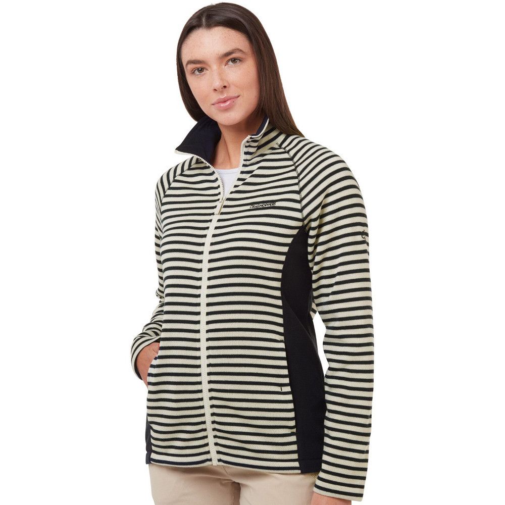 A fresh twist on the classic fleece jacket, Aisha is made from knit-look fleece fabric with a smooth outer face and snug fleece inner collar and side panels in contrasting plain microfleece fabric. Full-length centre-front zip.