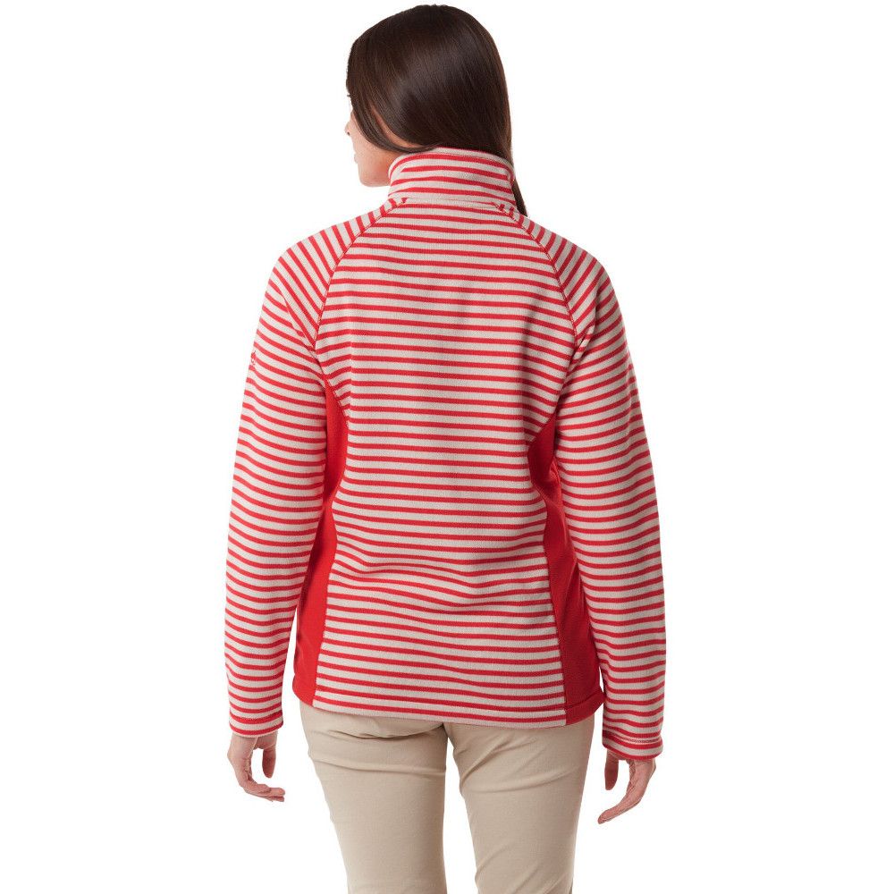 All the warmth and comfort of a classic fleece, with a smooth knit-look outer face in super-summery stripes. The cosy construction incorporates a half-zip fastening with contrasting plain inner collar and side panels. A fun and effective way to layer on a little extra warmth on cooler days.