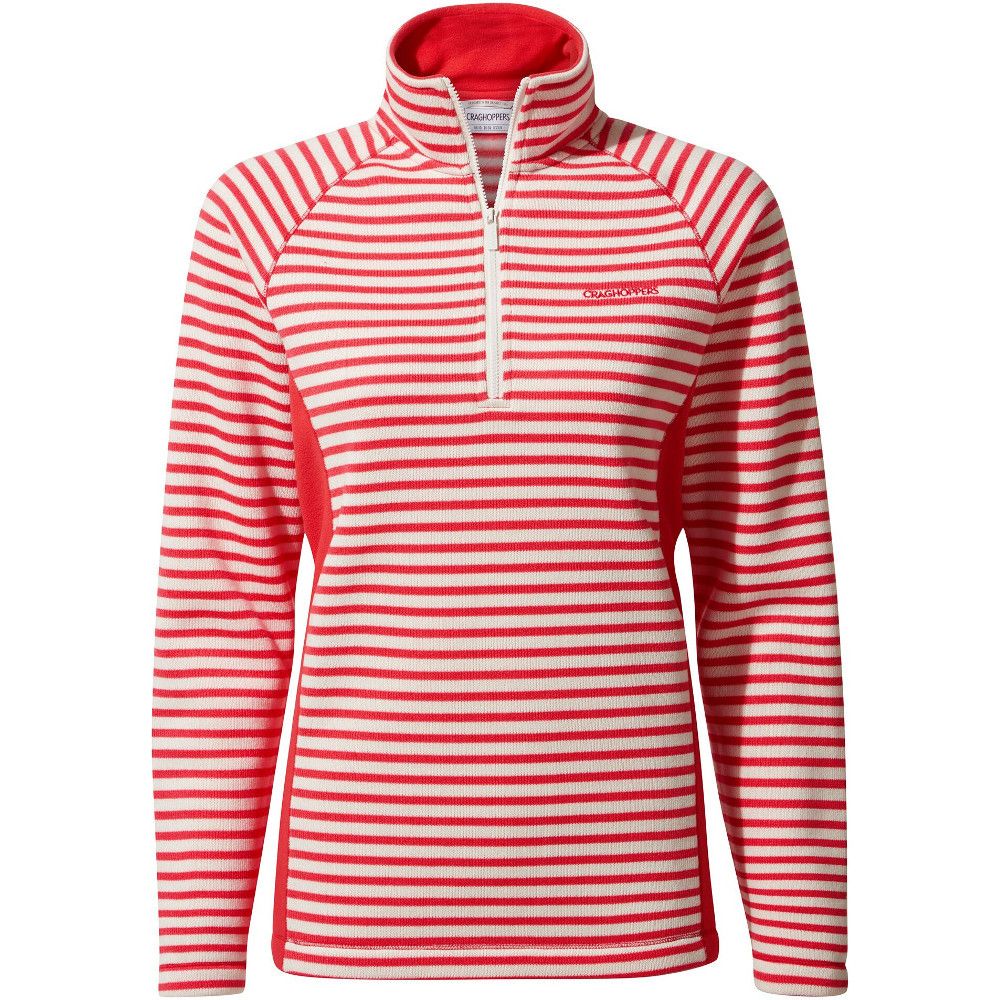 All the warmth and comfort of a classic fleece, with a smooth knit-look outer face in super-summery stripes. The cosy construction incorporates a half-zip fastening with contrasting plain inner collar and side panels. A fun and effective way to layer on a little extra warmth on cooler days.