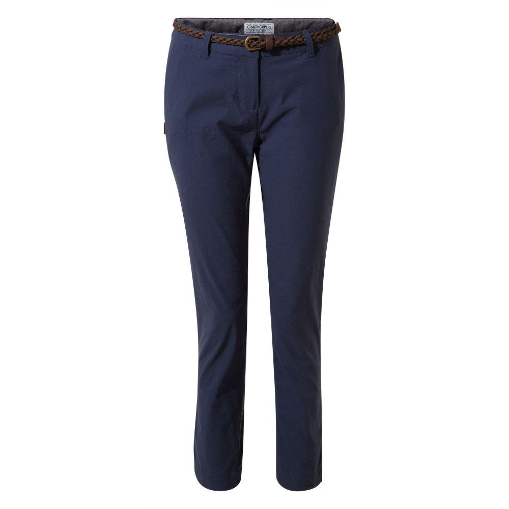 Elegant cigarette-style travel trousers that perform brilliantly on and off the trail. The stretch construction promotes a comfortable fit, while the NosiLife fabric tech offers anti-insect, sun-protective coverage in challenging conditions. The sleek profile incorporates three neat pockets and side hem splits.
