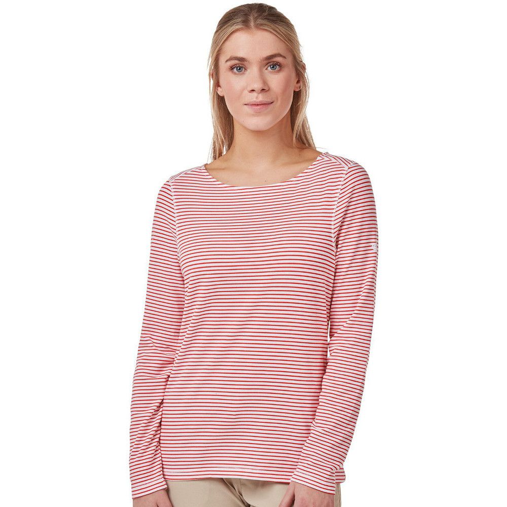 A versatile top that celebrates travel. The elegant striped and plain options have a relaxed holiday vibe that mix and match perfectly with Craghoppers’ seasonal shorts, skirts and trousers. The quick-wicking, odour-control fabric helps you stay cool, while the inbuilt NosiLife anti-insect action guards tender skin from biting bugs.