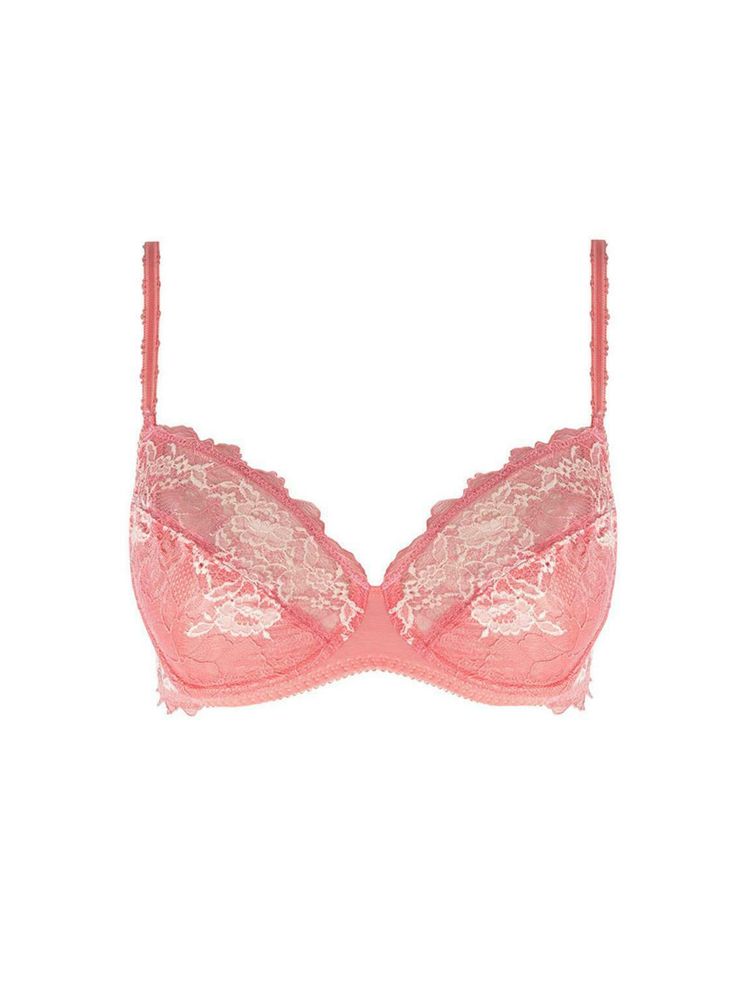 Mix luxury with elegant with the Lace Perfection range by Wacoal. This gorgeous average wire bra features underwiring for uplift and support. This bra features a 2-part outer layered cup, including a stretch neckline - this alongside the hook and eye fastening and adjustable strap provides the perfect fit. Feel feminine whillst having all of the desired support a bra can give. Perfect for everyday wear.