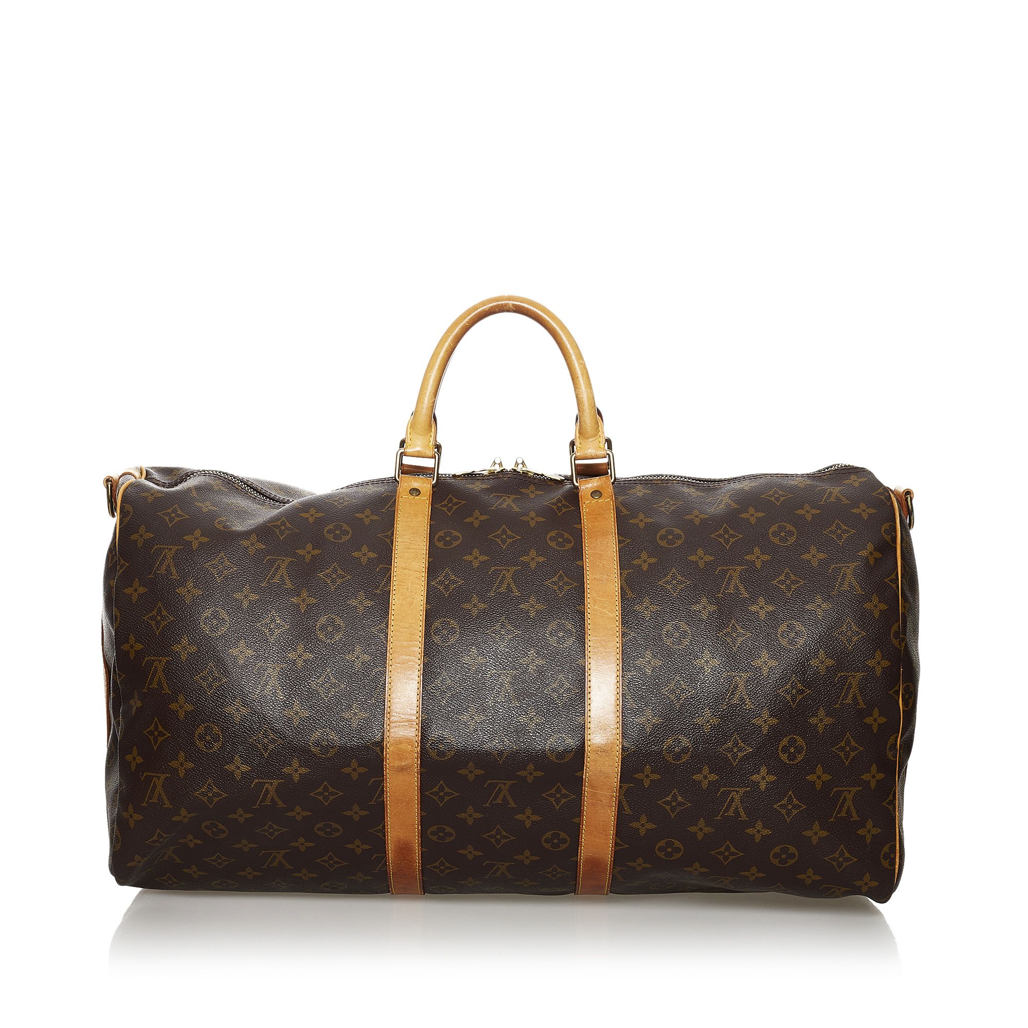 louis vuitton keepall bandouliere monogram 55 brown