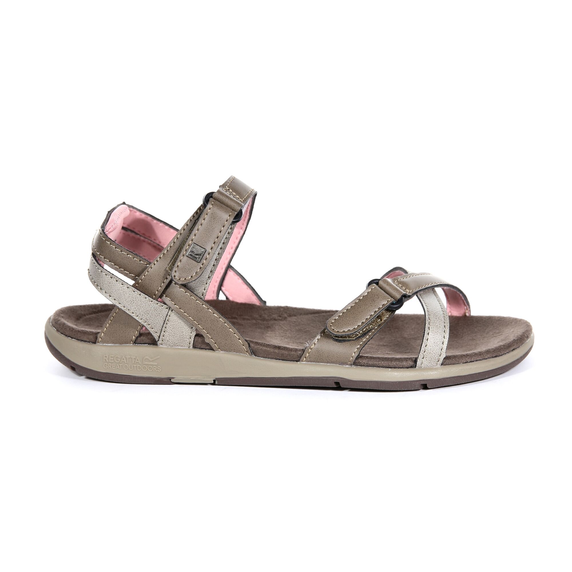 The Lady Santa Cruz is our summery everyday sandal with a stylish criss-cross design and adjustable straps for the perfect fit. The robust rubber outsole offers fantastic grip on pebbly beaches and uneven paths while the EVA-cushioned midsole provides plenty of shock absorption for all-day comfort in wear. We added a soft and stretchy spandex lining and a light textile covering on the footbed to help prevent any nasty rubbing. Polyamide 5%, Other Fibres/Materials 95%.