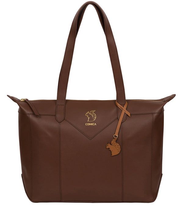 Molly Ombre Chestnut Vegetable Tanned Leather Tote Bag 