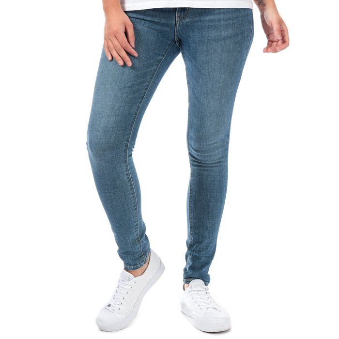 Women's Levi’s 711 Skinny Jeans in lapis indigo rays. –Levi’s signature 711 are the ultimate look-amazing jeans  designed to flatter  hold and lift — all day  every day.  The 711 Skinny Jean is your go-to jean  cut with a figure hugging fit and chic silhouette. – Classic 5 pocket styling.  – Zip fly and button fastening.  – Slim through hip and thigh.  – Mid waist - rise = 8.5in.  – Skinny leg = 9.5in opening. – Skinny fit.  – Short inside leg length approx. 30in  Regular inside leg length approx. 32in  Long inside leg length approx. 34in.  – 60% Cotton  23% Viscose  16% Polyester  1% Elastane. Machine washable.  – Ref: 18881-0208 – Measurements are intended for guidance only.