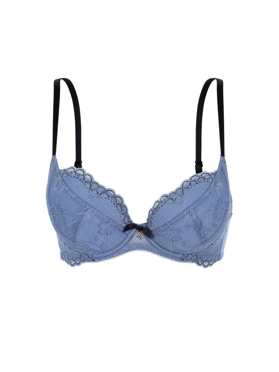 Gossard Superboost Lace Plunge Bra. With mesh support, a cleavage-enhancing front and removable padding. Removable padding is only available for A-D cups in 30-38 backs. Product is hand wash only.