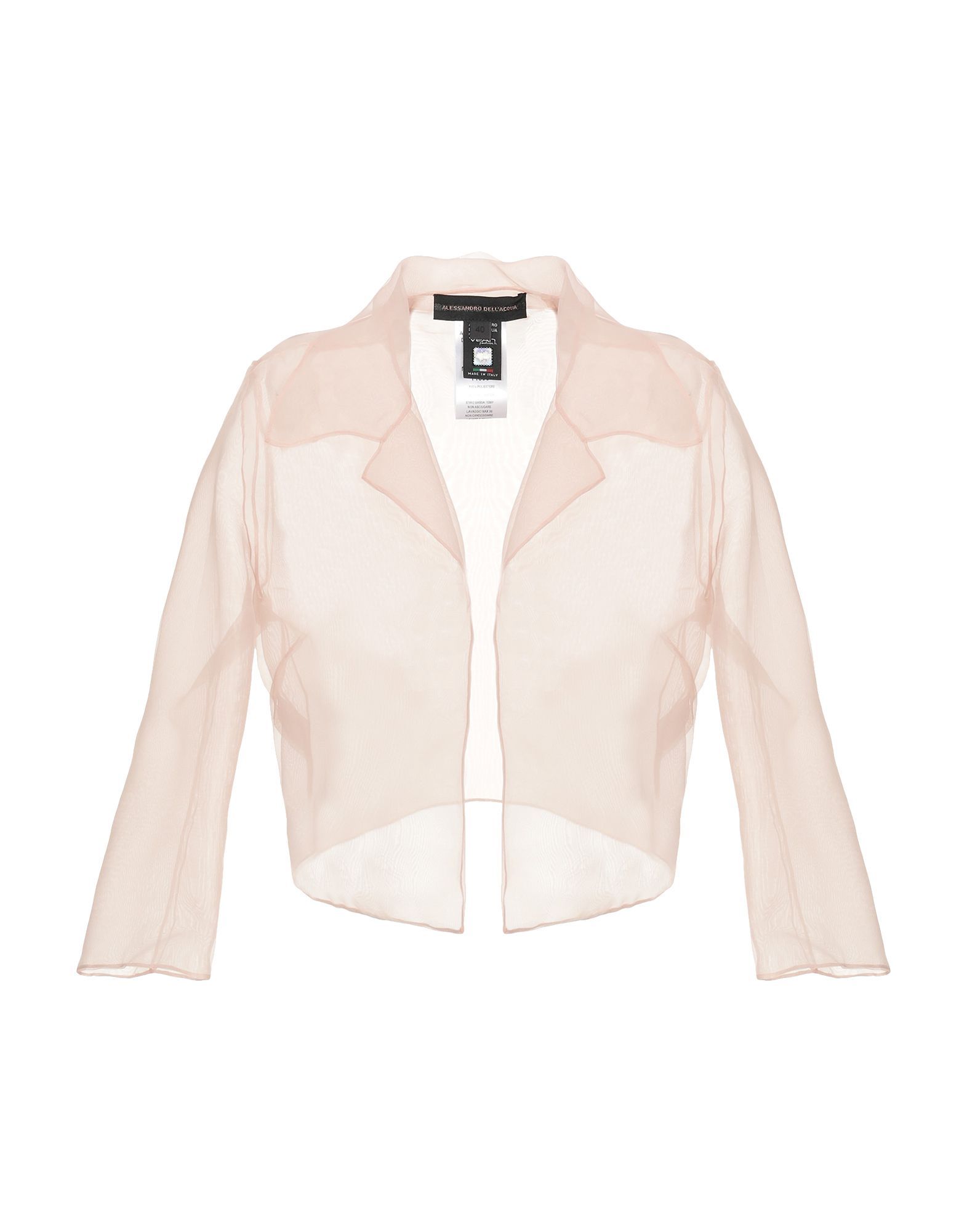organza, no appliqués, basic solid colour, no pockets, deep neckline, single-breasted , 3/4 length sleeves, unlined, single-breasted jacket