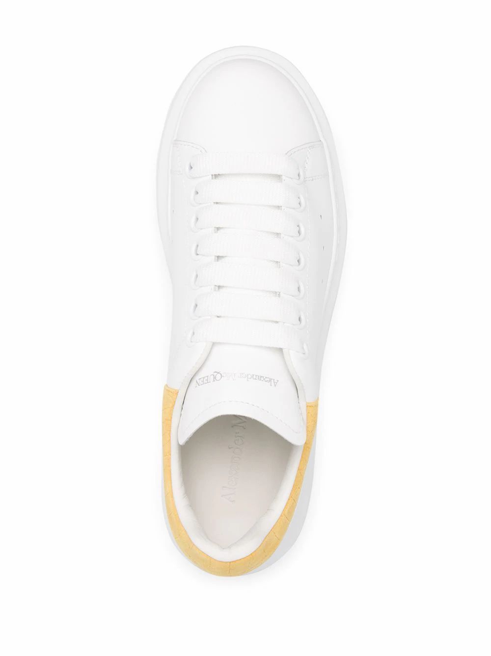 SNEAKERS ALEXANDER MCQUEEN, LEATHER 100%, color WHITE, Rubber sole, SS21, product code 650788WHZ4K9718