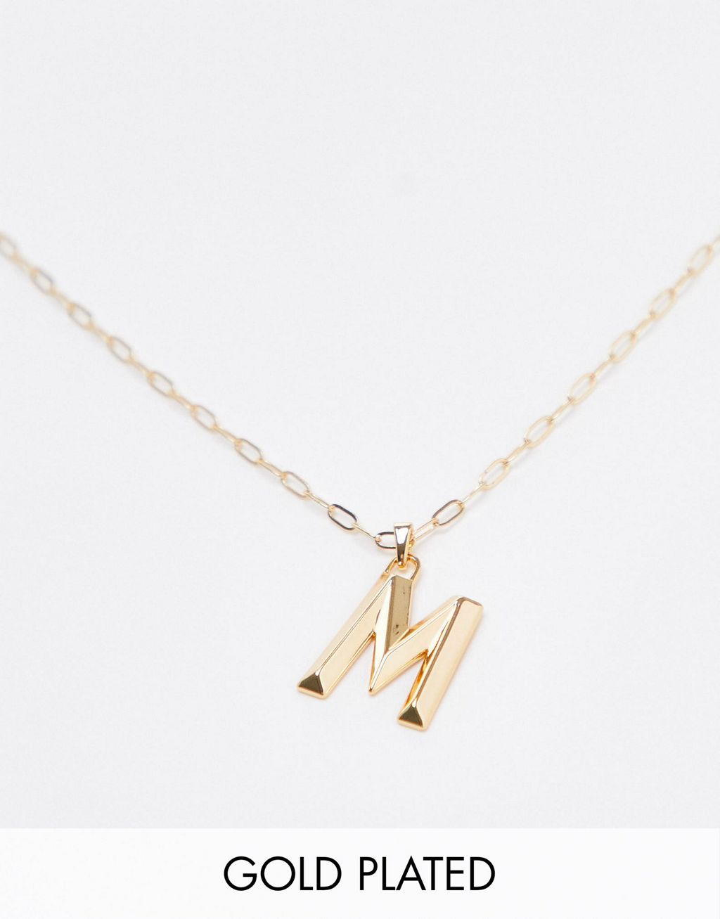 Accessories by Topshop Welcome to the next phase of Topshop Link chain 'M' pendant Adjustable length Lobster clasp Sold by Asos