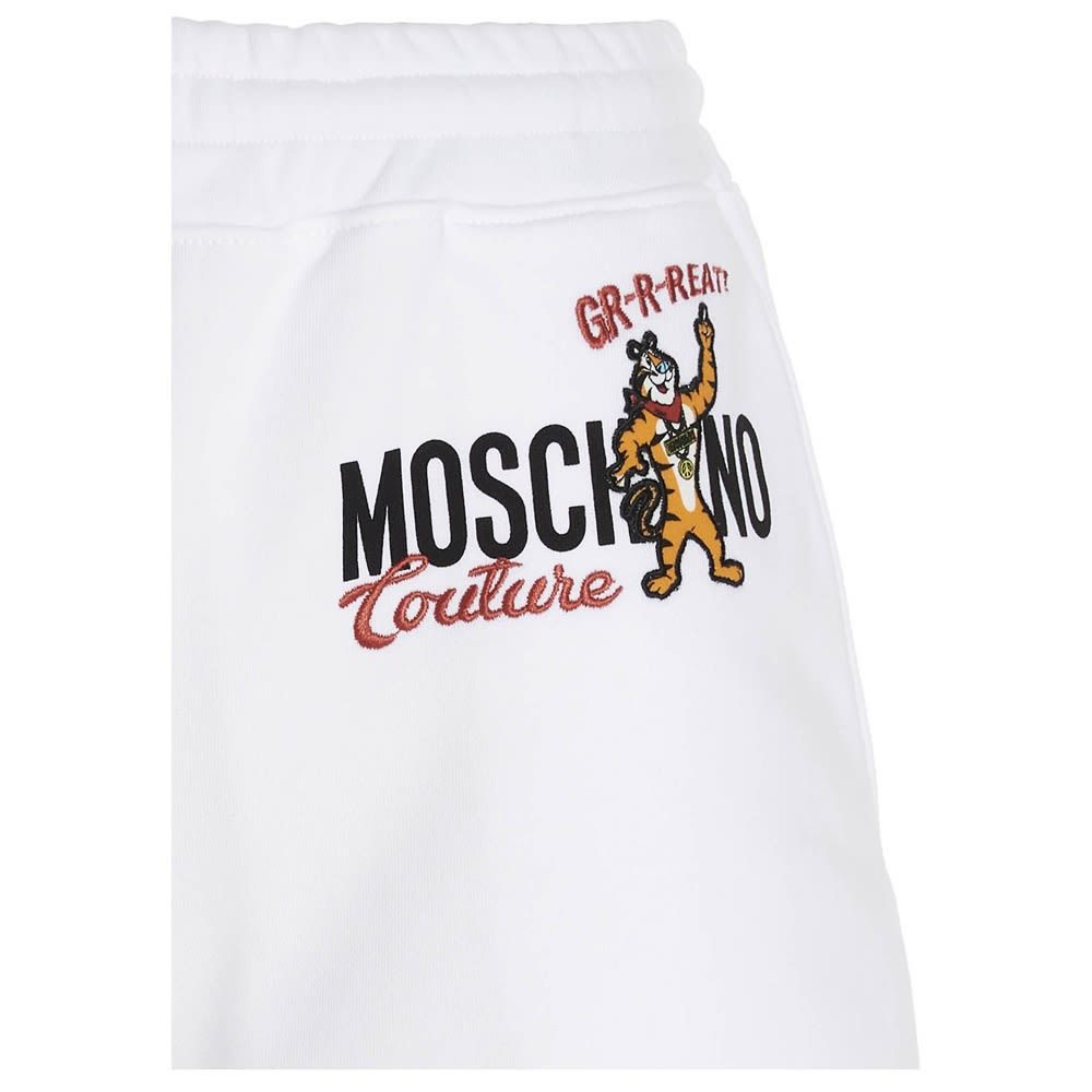 'Year of the Tiger' non-fleece cotton shorts with an elastic waistband.