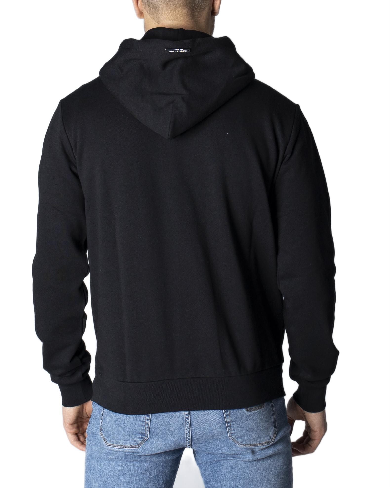 Brand: Costume National
Gender: Men
Type: Sweatshirts
Season: Spring/Summer

PRODUCT DETAIL
• Color: black
• Pattern: print
• Fastening: slip on
• Sleeves: long
• Collar: hood

COMPOSITION AND MATERIAL
• Composition: -100% cotton 
•  Washing: machine wash at 30°