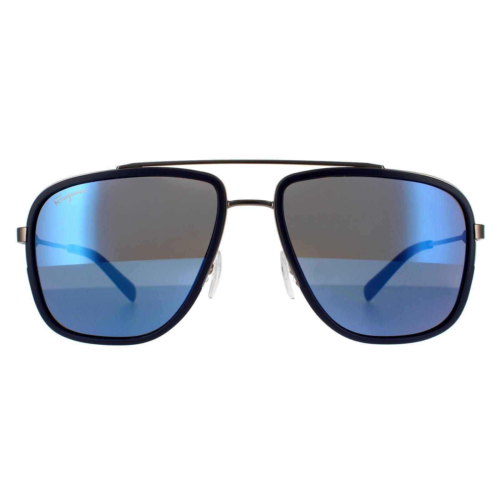 blue ferragamo sunglasses