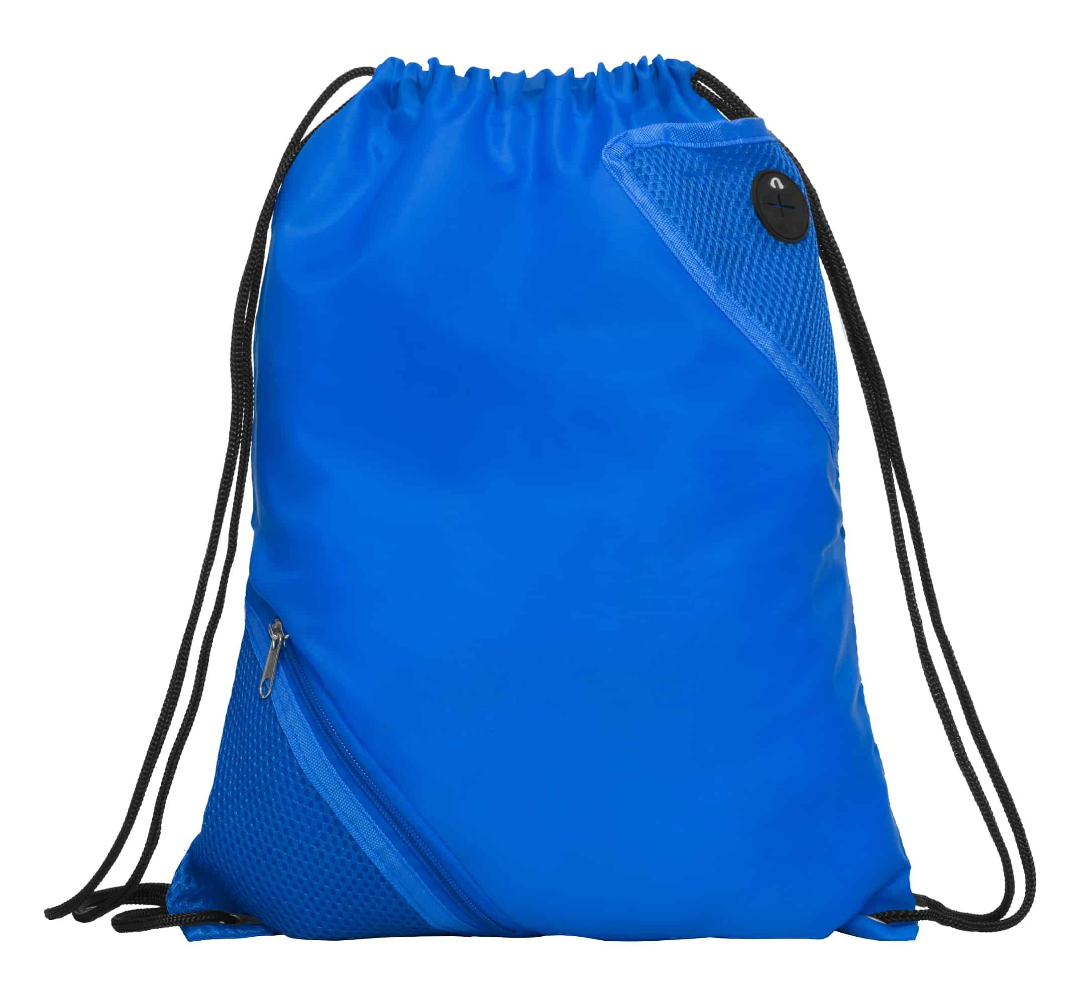 Unisex Adult Teen Gym Swimming Sports Drawstring Bag with Zip Pocket