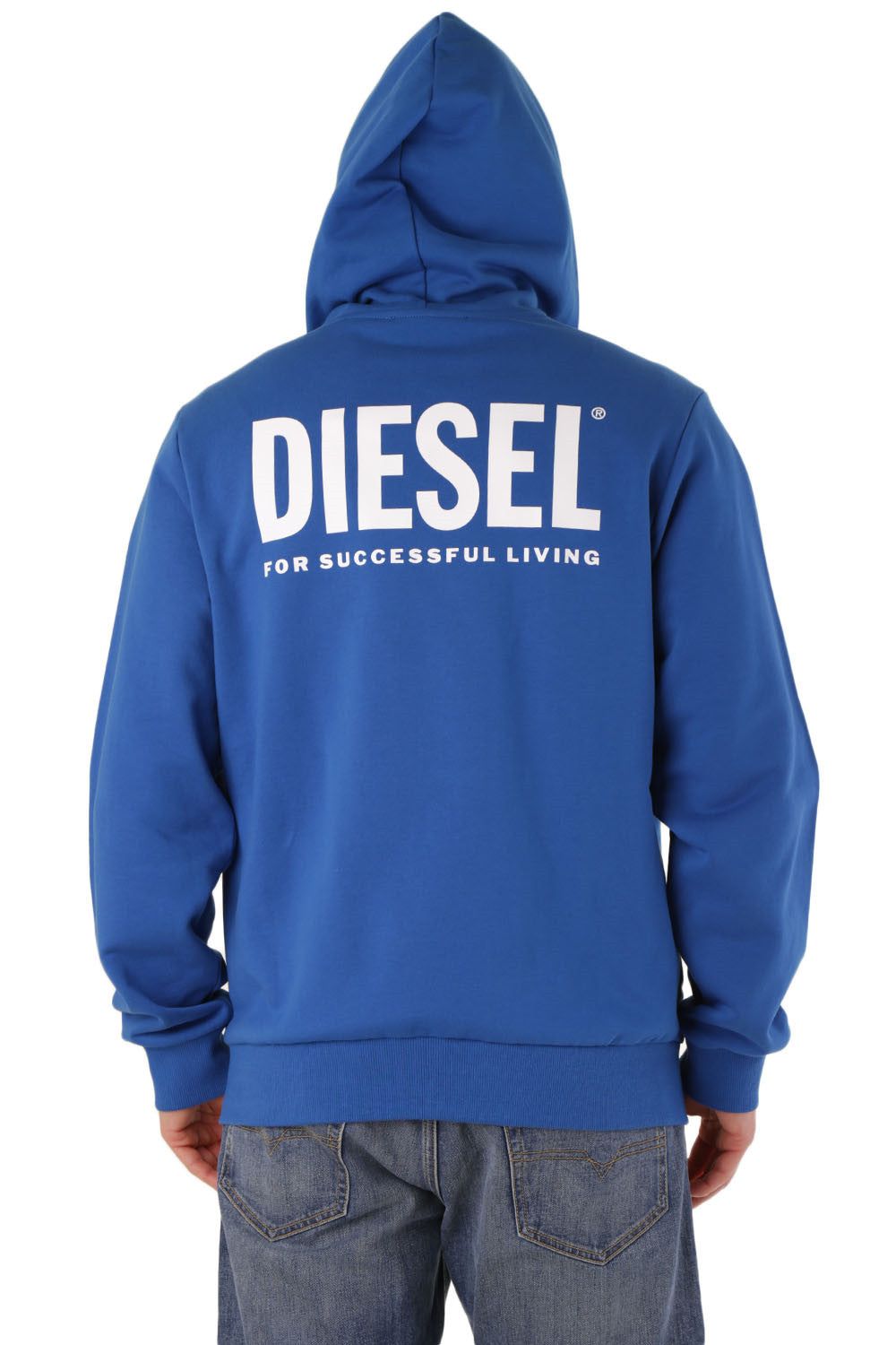 Brand: Diesel   Gender: Men   Type: Sweatshirts   Color: Blue   Pattern: Print   Sleeves: Long Sleeve   Collar: Hood   Fastening: With Zip   Season: All Seasons