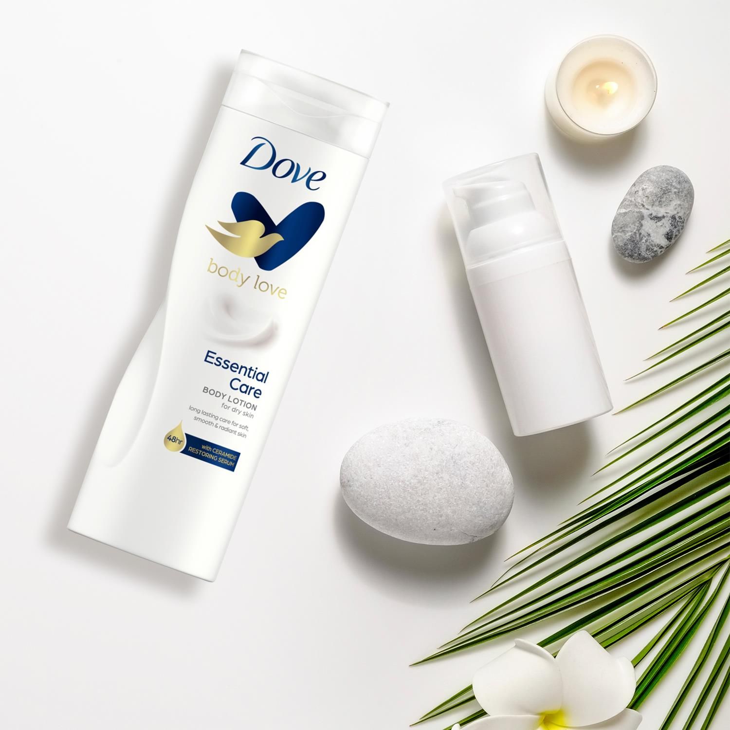 Dove Essential Care Body Lotion with Ceramide Serum For Dry Skin, 3x400ml