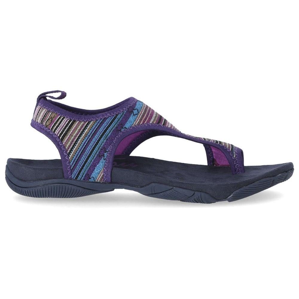 Ladies sandal. EVA footbed. Upper: Textile, Midsole: EVA, Outsole: Rubber.