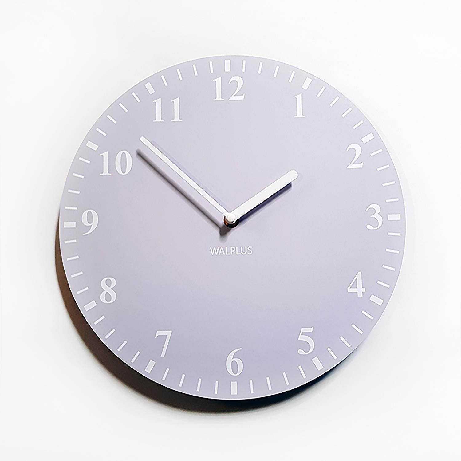 Light Grey Solid Colour Classic Wall Clock wall clock, wall clock