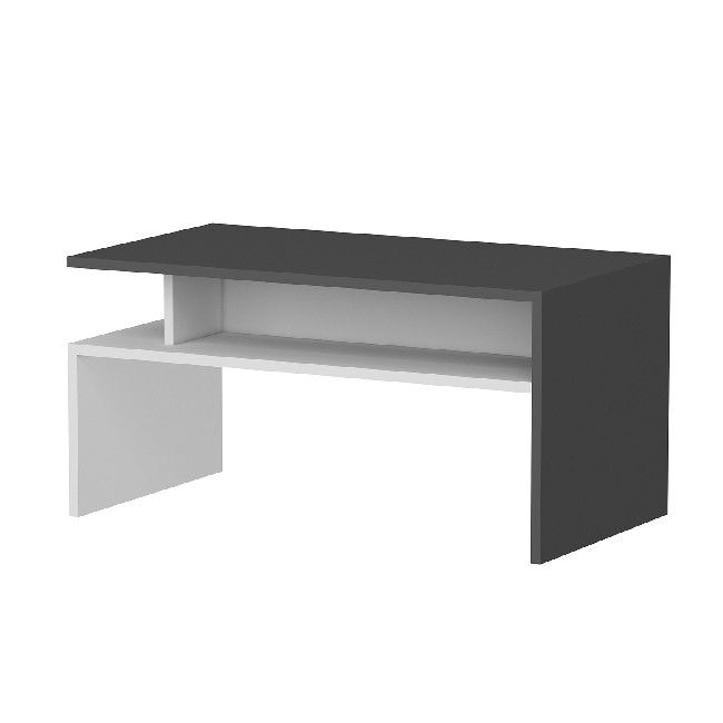 This coffee table, elegant and functional, is the perfect solution to furnish the living area and to keep magazines and small objects tidy. Mounting kit included, easy to clean and easy to assemble. Color: Wallnut, Black | Product Dimensions: W90xD50xH43 cm | Material: Melamine Chipboard | Product Weight: 16 Kg | Supported Weight: 40 Kg | Packaging Weight: 17,5 Kg | Number of Boxes: 1 | Packaging Dimensions: 93,6x53,6x43 cm.