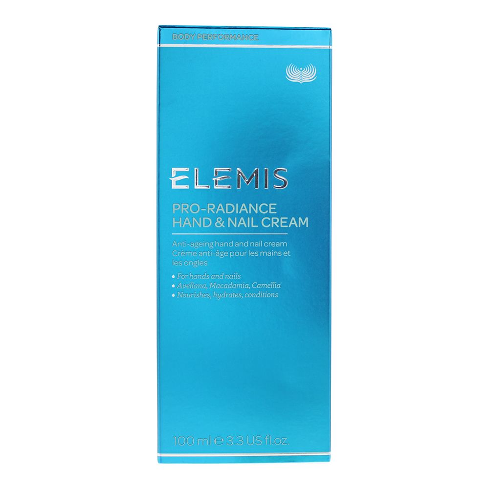 The Elemis Pro-Radiance Hand & Nail Cream is a luxurious anti-aging hand and nail cream which nourishes, hydrates, conditions and rejuvenates the skin. The cream is formulated from a blend of Milk Protein, Avellana Seed oil, Omega 7, Camellia, Virgin Plum and Macadamia, which provide a silky protective layer that locks in moisture. The cream is fragranced with delicate white flowers, which leaves the skin smelling great as well as looking and feeling great.
