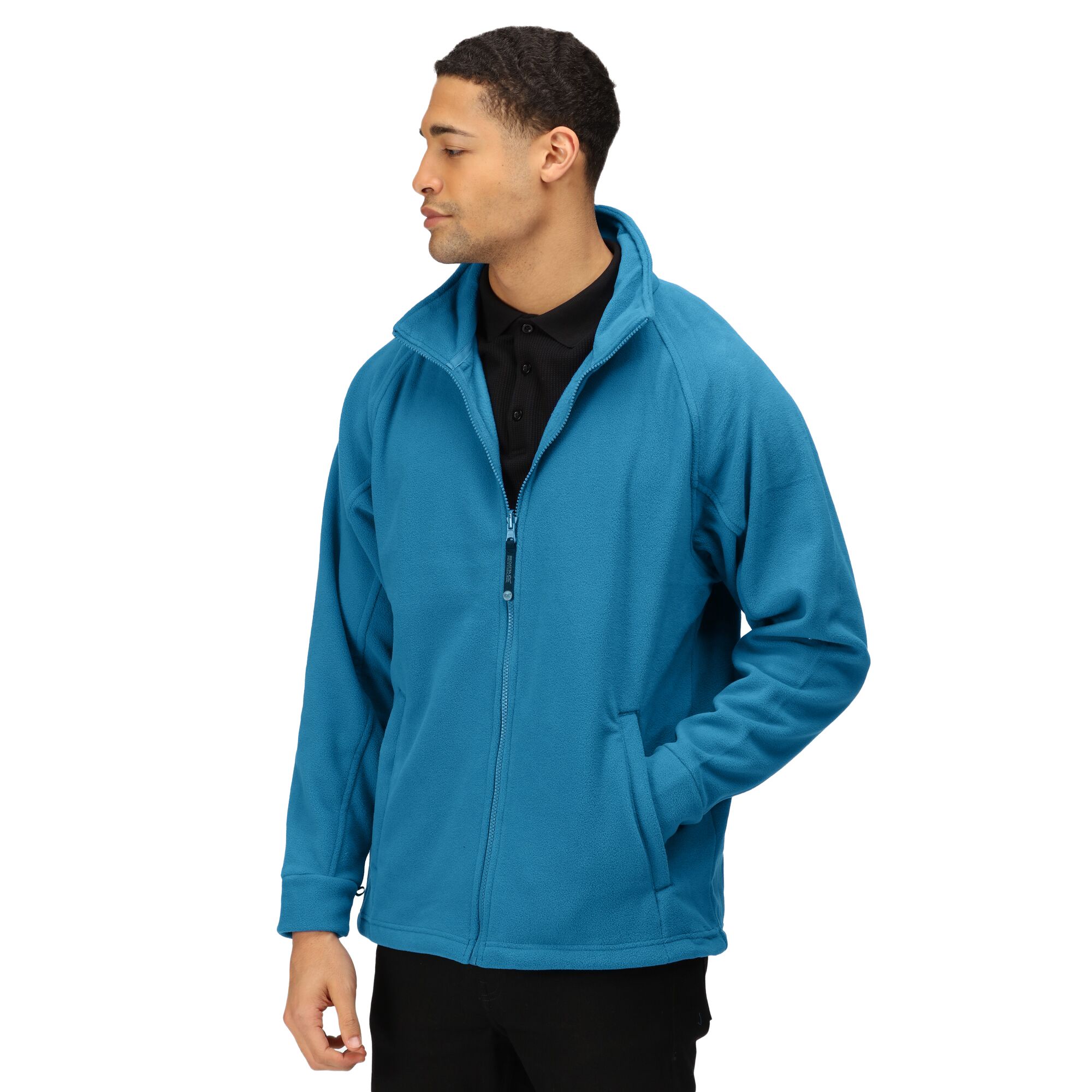 280 Series anti-pill Symmetry fleece with fleece cuffs. 2 zipped lower pockets and adjustable shockcord hem. Interactive. Also available in Kids. Size Chest (to fit) XS - 36” S - 38” M - 40” L - 42 XL - 44” 2XL - 47” 3XL - 50” 4XL - 52”. Fabric 280 Series anti-pill Symmetry Fleece. Weight 280 gsm