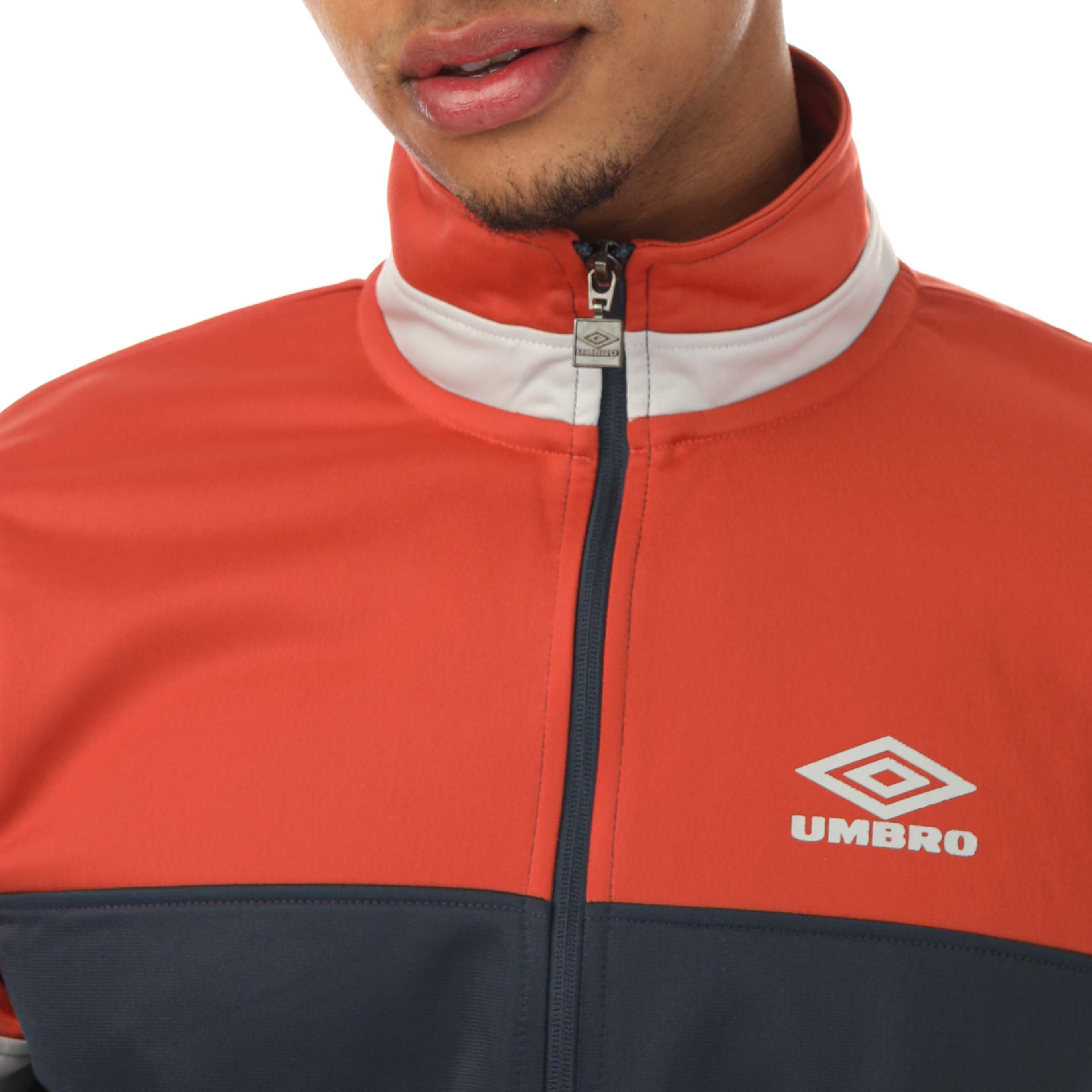 Men's Umbro Diamond Knitted Poly Tracksuits in Navy