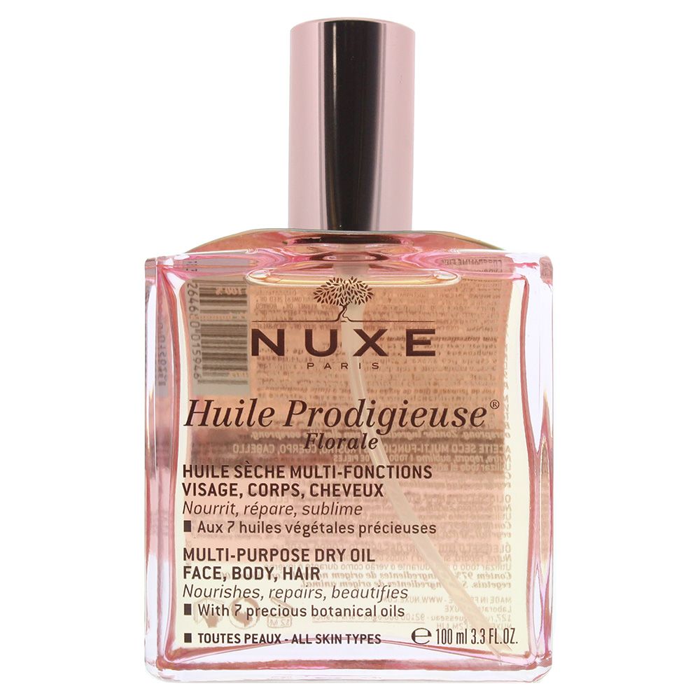 Nuxe Huile Prodigieuse Florale Body Oil is a 100% botanical oil. Nuxe Huile works well on the body, face and hair.Suitable for dry skin.