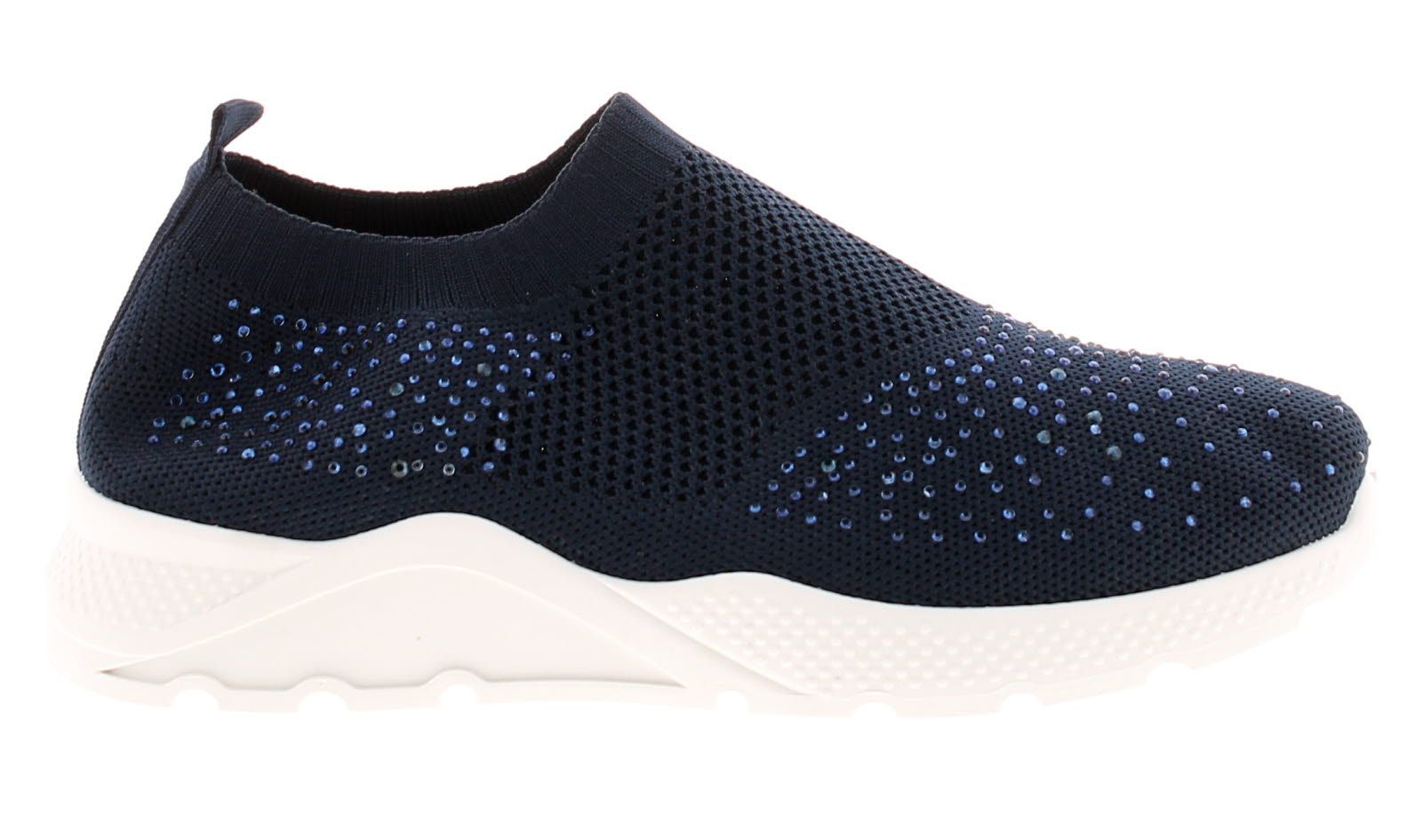 navy knitted trainers