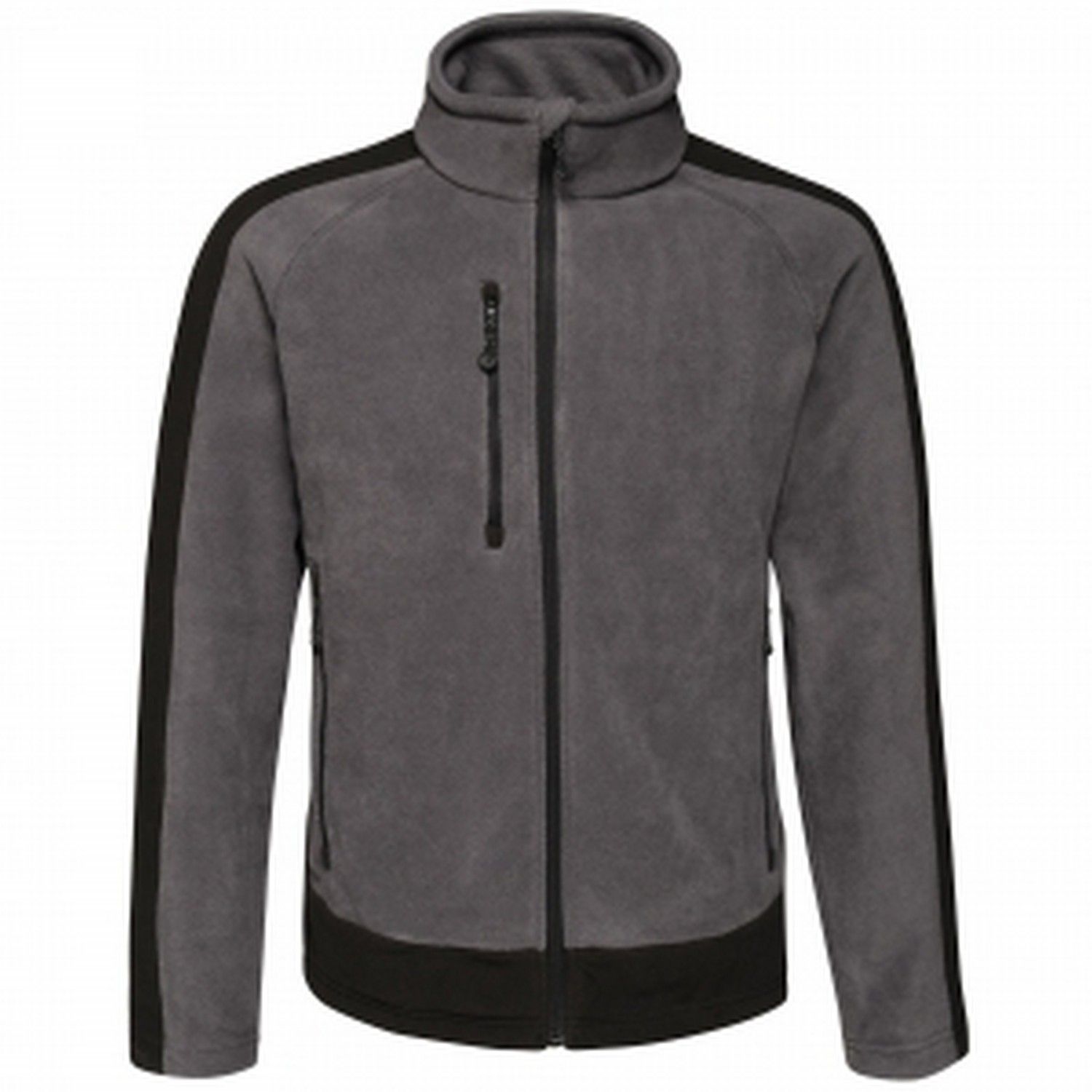 100% Polyester. Anti-pill fleece. Adjustable shockcord hem. Inner zip & chin guard. 1 zipped chest pocket, 2 zipped lower pockets. Interactive attachment loops at cuffs.