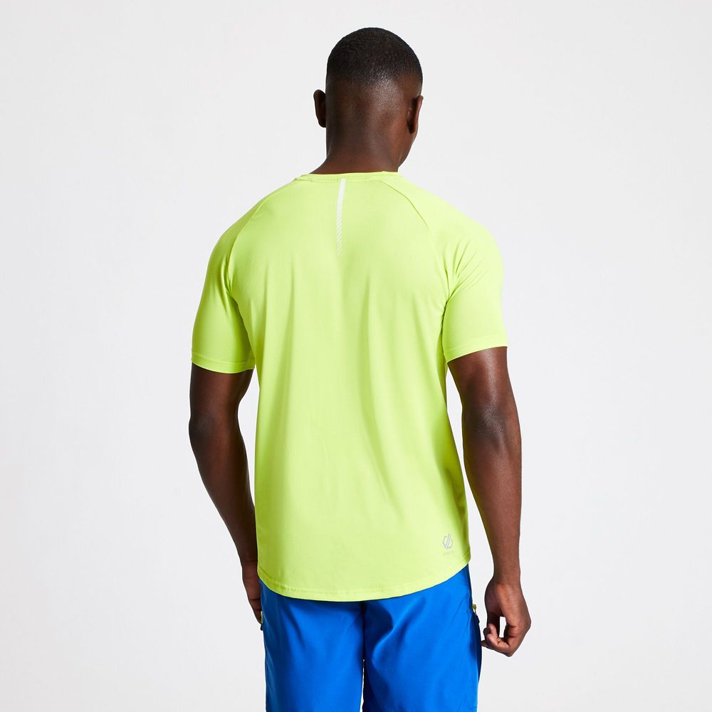 Q-Wic lightweight polyester fabric. Good wicking performance. Quick drying. Reflective print detail.