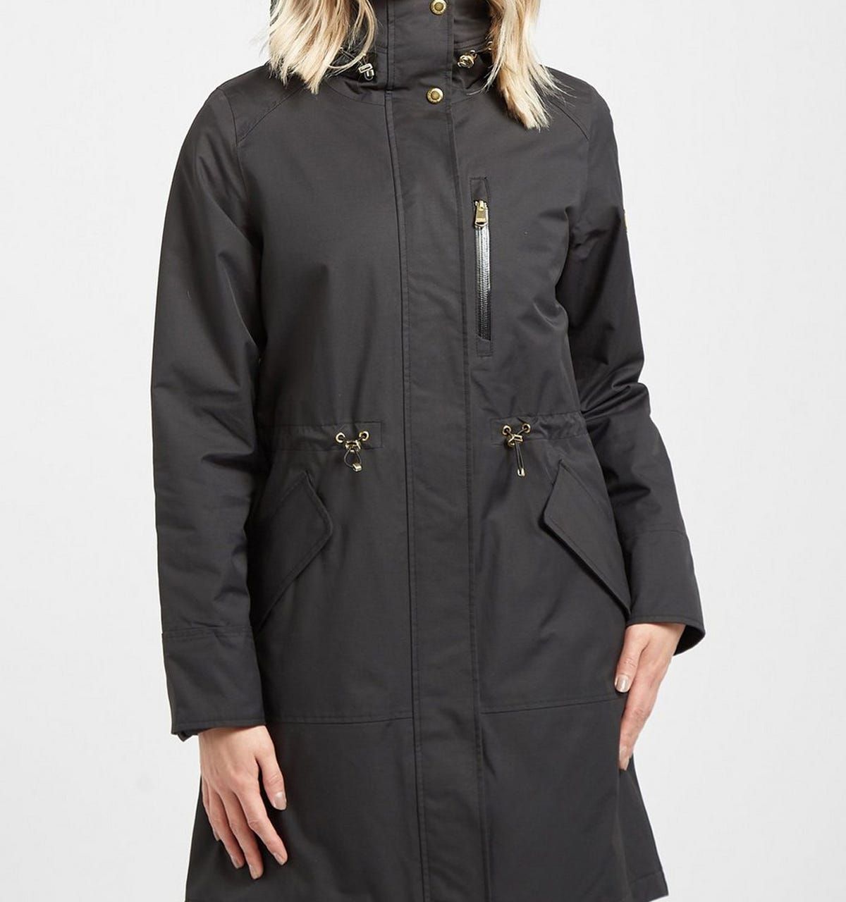 Barbour International Womens Rueka Longline Waterproof Jacket Black