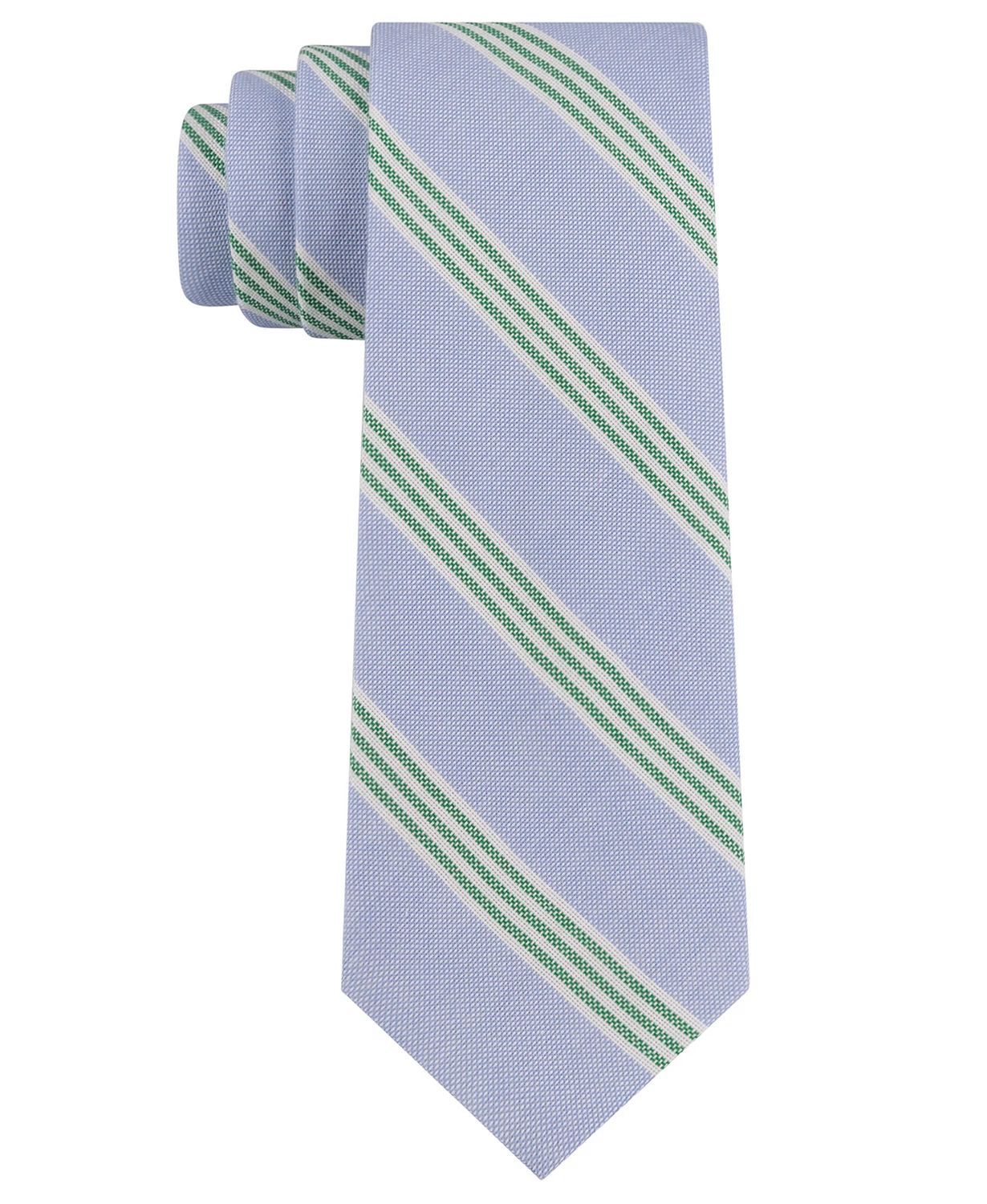 Color: Blues Size: One Size Pattern: Striped Type: Tie Width: Skinny (Material: 100% Cotton