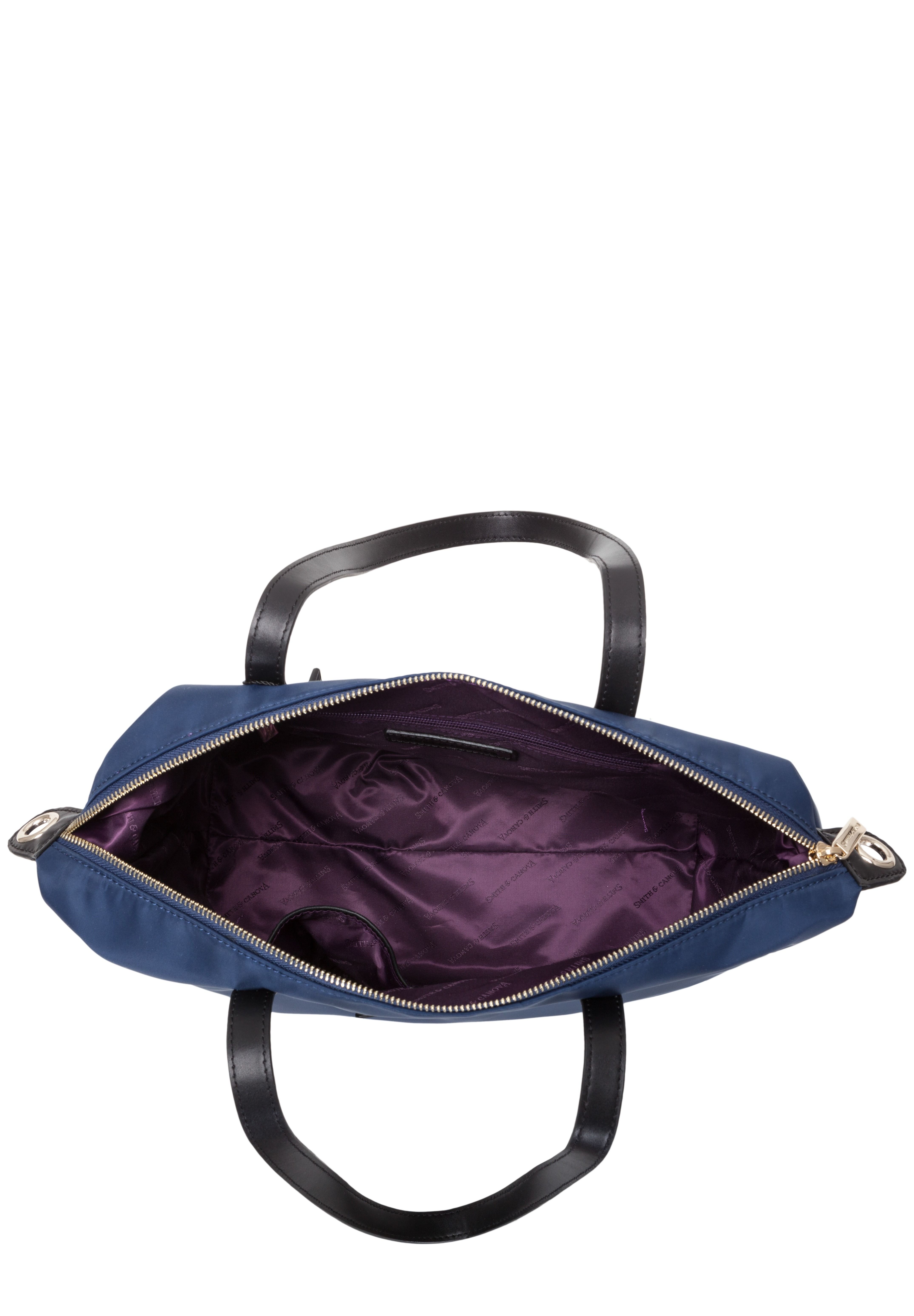 NYLON ZIP TOP TOTE BAG