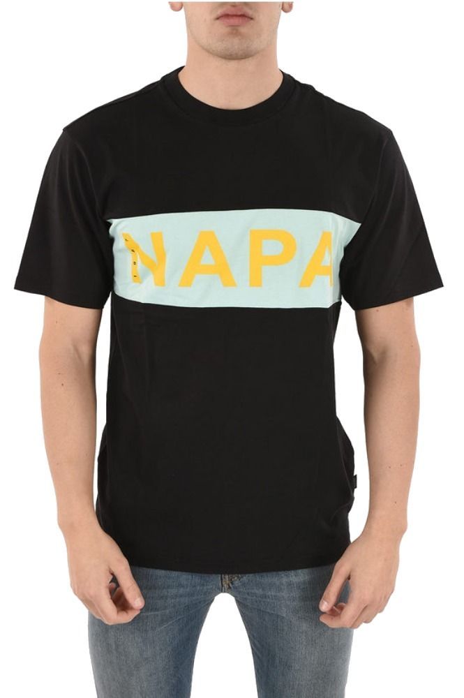 T-SHIRT NAPAPIJRI, COTTON 100%, color BLACK, Outlet, product code N0YIP4041