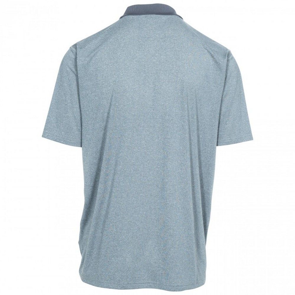 Short sleeves. 1/2 zip neck. Knitted rib collar. Contrast inner neck binding. Quick dry. UV40+. 92% Polyester, 8% Elastane. Trespass Mens Chest Sizing (approx): S - 35-37in/89-94cm, M - 38-40in/96.5-101.5cm, L - 41-43in/104-109cm, XL - 44-46in/111.5-117cm, XXL - 46-48in/117-122cm, 3XL - 48-50in/122-127cm.