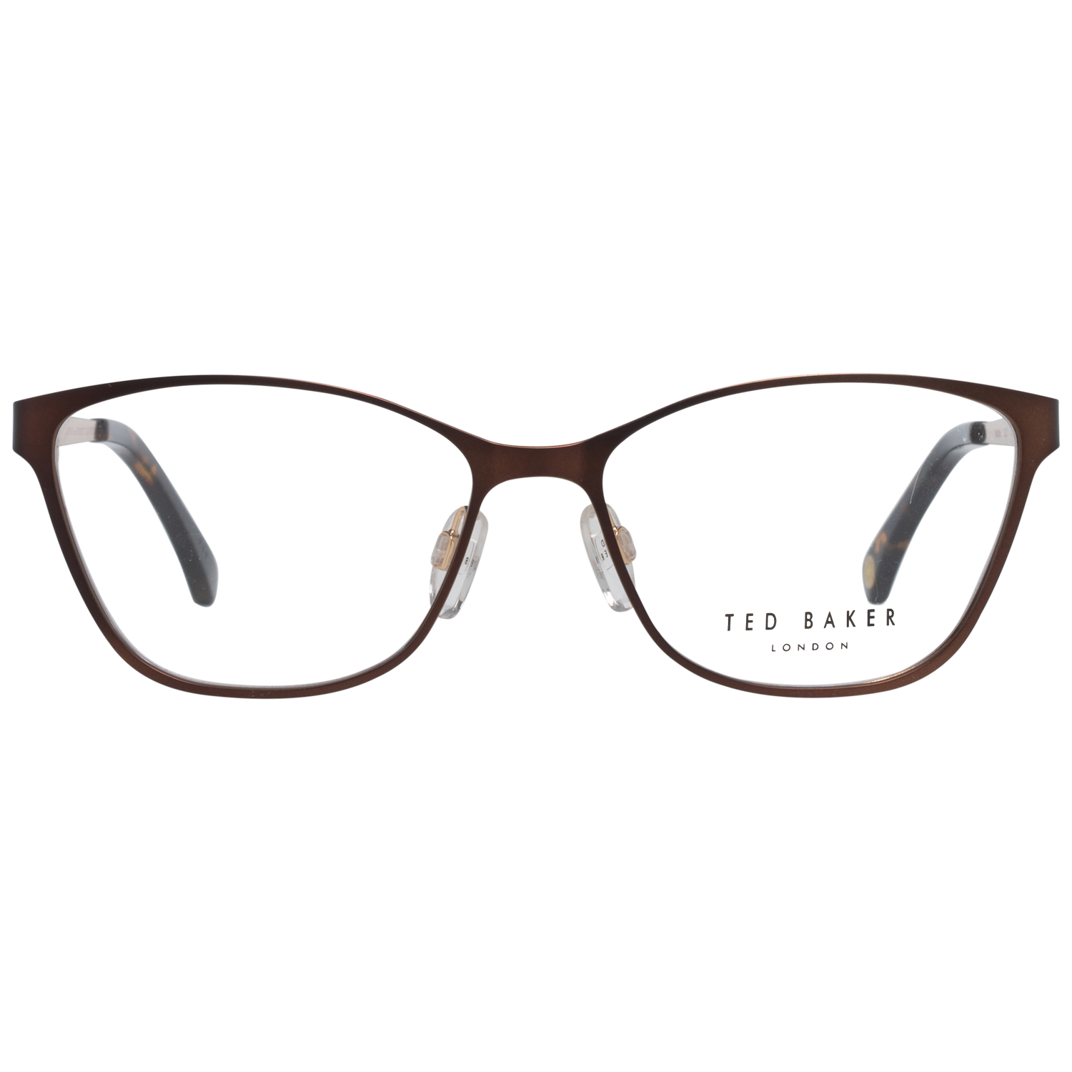 Ted Baker Cat Eye Womens Brown and Gold TB2227 Maddox Glasses are a classic cat eye style crafted from lightweight metal. The Ted Baker logo features on the plastic temple tips for brand authenticity.