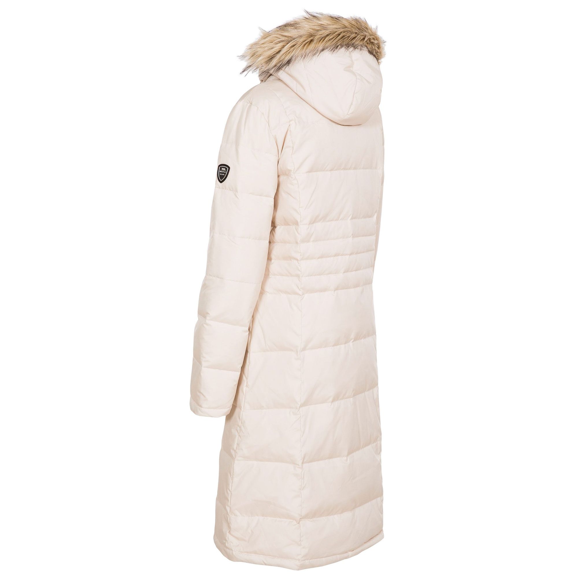Adjustable zip off hood with faux fur trim. Longer length. Two way front zipper. Inner zipped pocket. Badge detail on sleeve. Shell: 100% Polyester downproof, Lining: 100% Polyester downproof, Filling: 50% Down/50% Feather. Trespass Womens Chest Sizing (approx): XS/8 - 32in/81cm, S/10 - 34in/86cm, M/12 - 36in/91.4cm, L/14 - 38in/96.5cm, XL/16 - 40in/101.5cm, XXL/18 - 42in/106.5cm.