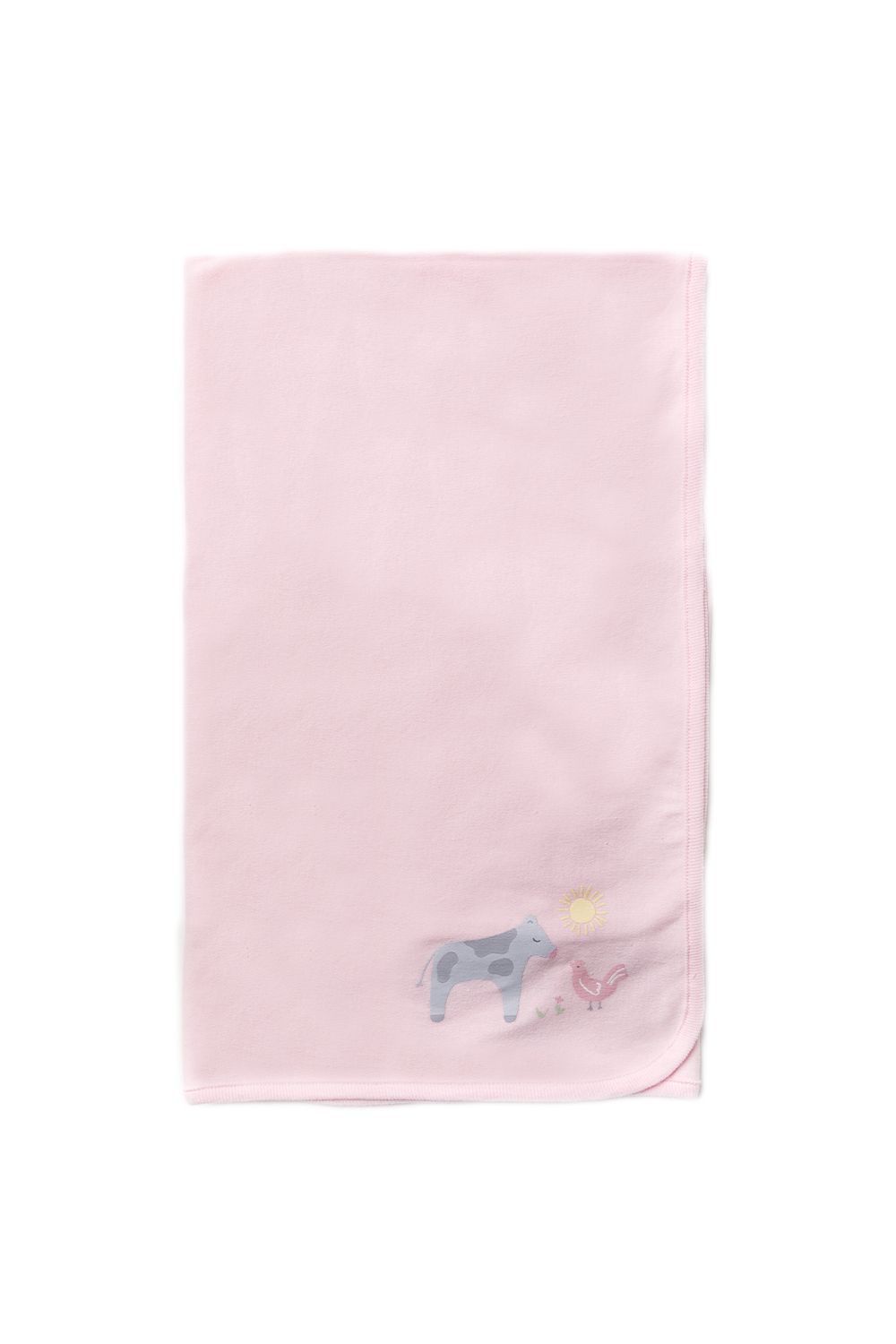 This Rock a Bye Baby Boutique ten-piece set features an adorable farm themed print on each item. The set includes spotted bodysuit with a farm animal motif, footed joggers and hat, a hooded blanket, a matching bib, and a cuddly cow toy, and three washcloths. The set also comes with a matching gift tag, to add a personal touch. Each item in the set is cotton with popper fastenings, keeping your little one comfortable. This set is the perfect gift set for the little one in your life.