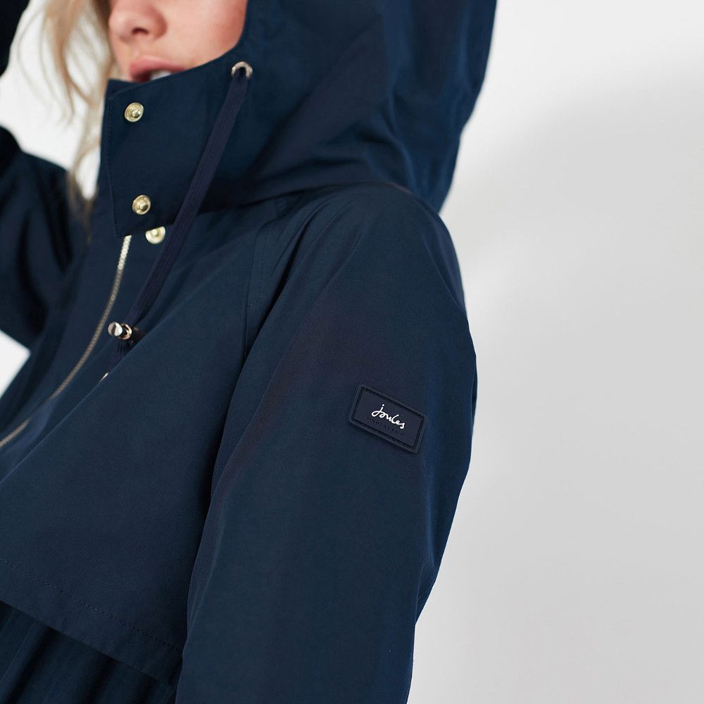 Joules Womens Helmsley Waterproof Longline Hooded Rain Coat