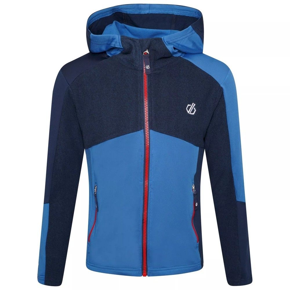 Material: 95% Polyester, 5% Elastane. Fabric: Core Stretch. Design: Colour Block, Logo, Panel. Hood Features: Grown On Hood. Fabric Technology: Quick Dry. Neckline: Hooded. Sleeve-Type: Long-Sleeved. Pockets: 2 Side Pockets, Zip. Fastening: Full Zip. Sustainability: Made from Recycled Materials.