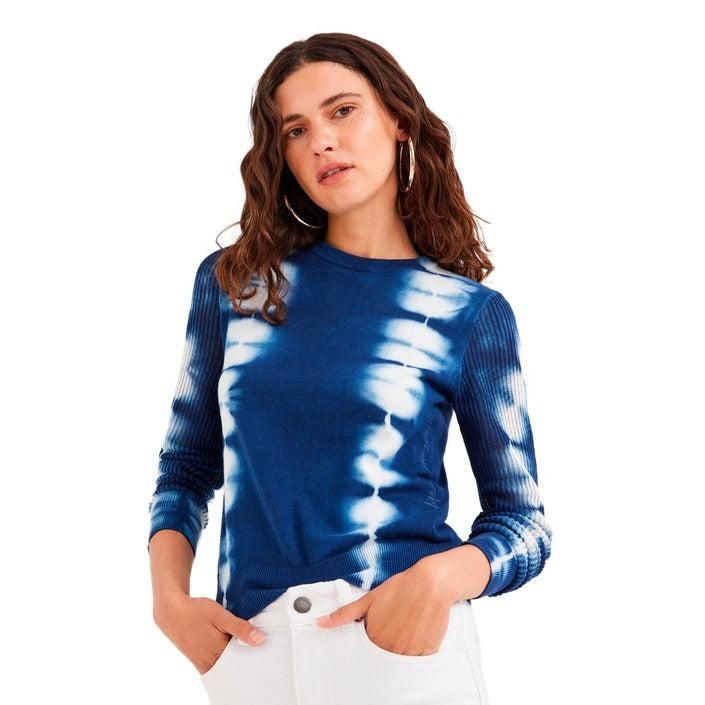 Brand: Desigual
Gender: Women
Type: Knitwear
Season: Spring/Summer

PRODUCT DETAIL
• Color: blue
• Sleeves: long
• Neckline: round neck

COMPOSITION AND MATERIAL
• Composition: -100% cotton 
•  Washing: machine wash at 30°
