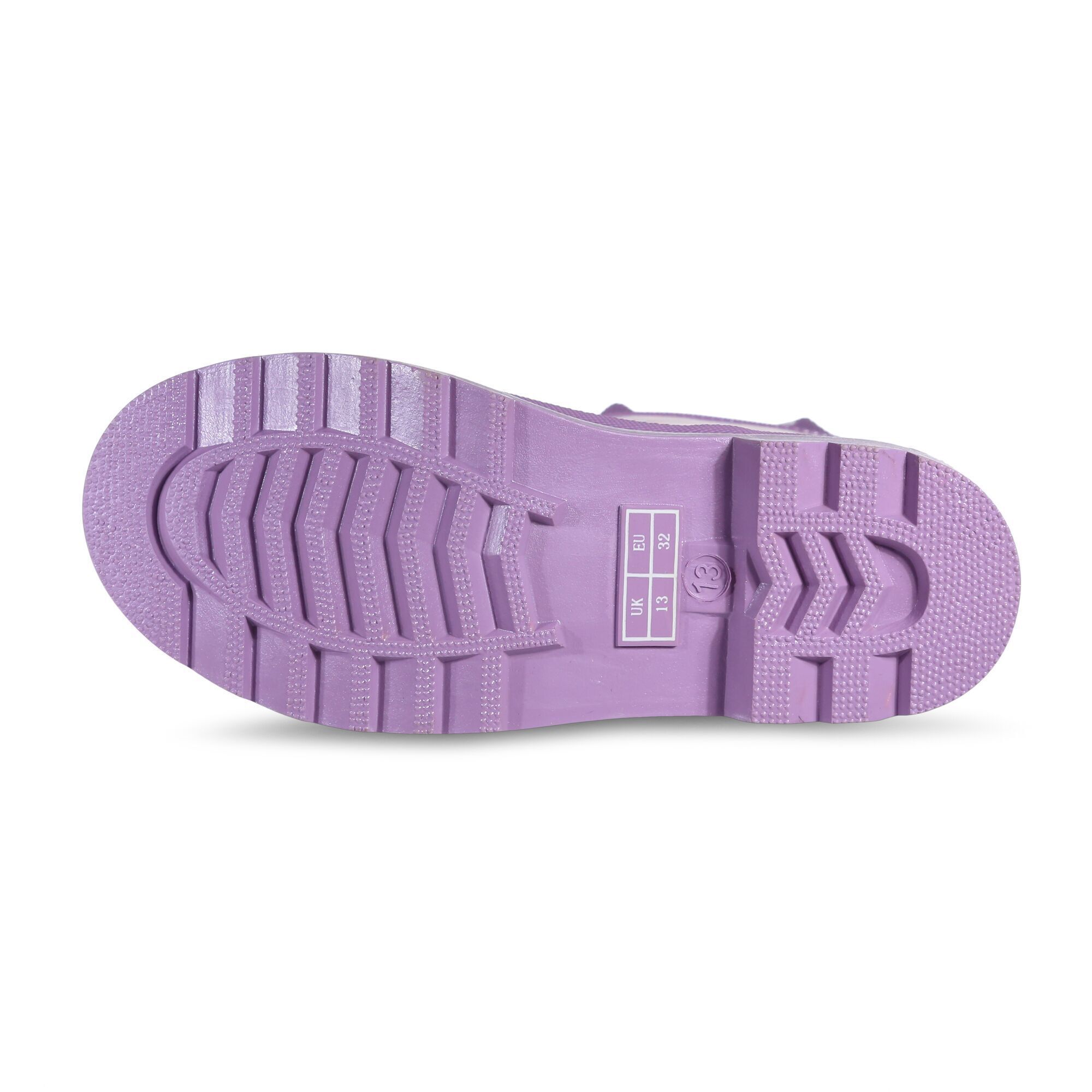 Upper: Rubber. Lining: Cotton. Midsole: EVA (Ethyl Vinyl Acetate). Outsole: Cleated. Fabric Technology: Durable, Waterproof. Hardwearing, Pull Handle. Block Heel. Cut: Mid Calf. Design: Jelly Fish, Logo, Mermaid, Starfish. Sole Features: Extra Stability, Multi Directional Grooves. Fastening: Slip-In.