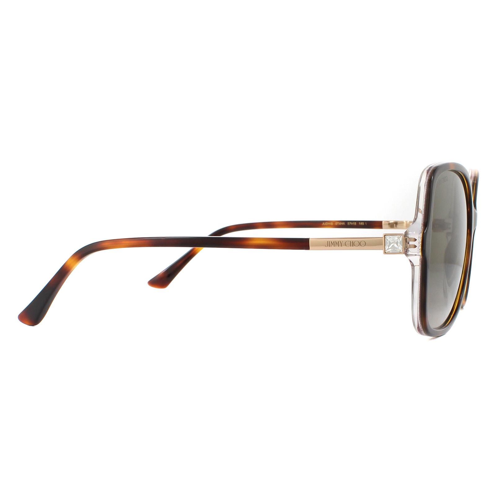 Jimmy Choo Sunglasses JUDY/S 0T4 HA Havana Pink Brown Gradient are an oversized and elegant butterfly style with super slim temples embellished with the Jimmy Choo logo .
