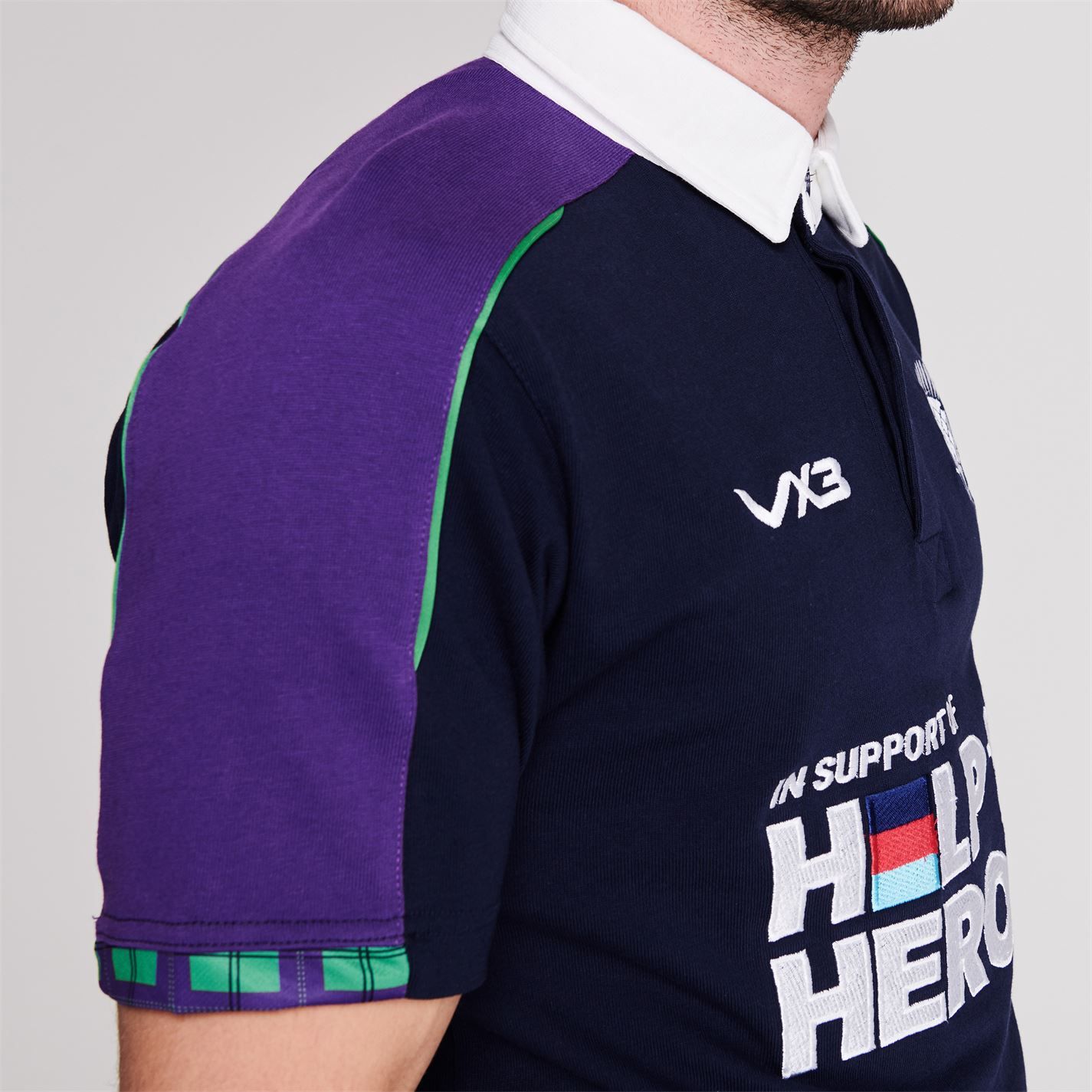 VX3 Homme Help for Heroes Scotland 2019/20 Rugby Polo Shirt 