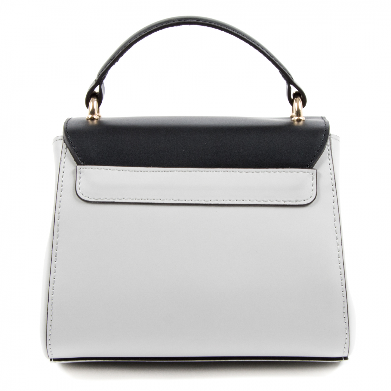 Details: N862M POLVERE NERO - Color: Grey - Composition: 100% LEATHER - Measures (Width-Height-Depth): 18x14x8 cm - Made: ITALY - Front Logo - Botton Closure - Logo Inside - Removable Shoulder Strap