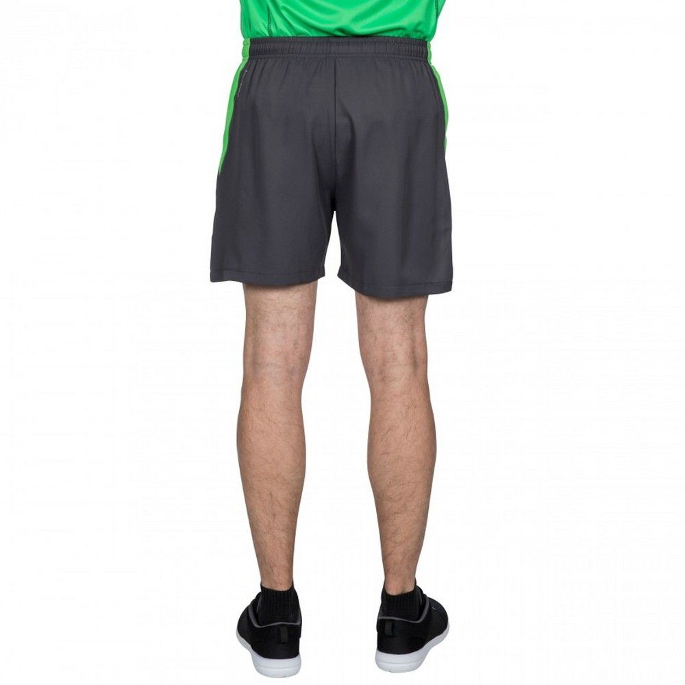 Elasticated waistband with adjustable drawcord. Contrast panels and trims. Reflective printed logos. Wicking. Quick dry. 100% Polyester. Trespass Mens Waist Sizing (approx): S - 32in/81cm, M - 34in/86cm, L - 36in/91.5cm, XL - 38in/96.5cm, XXL - 40in/101.5cm, 3XL - 42in/106.5cm.